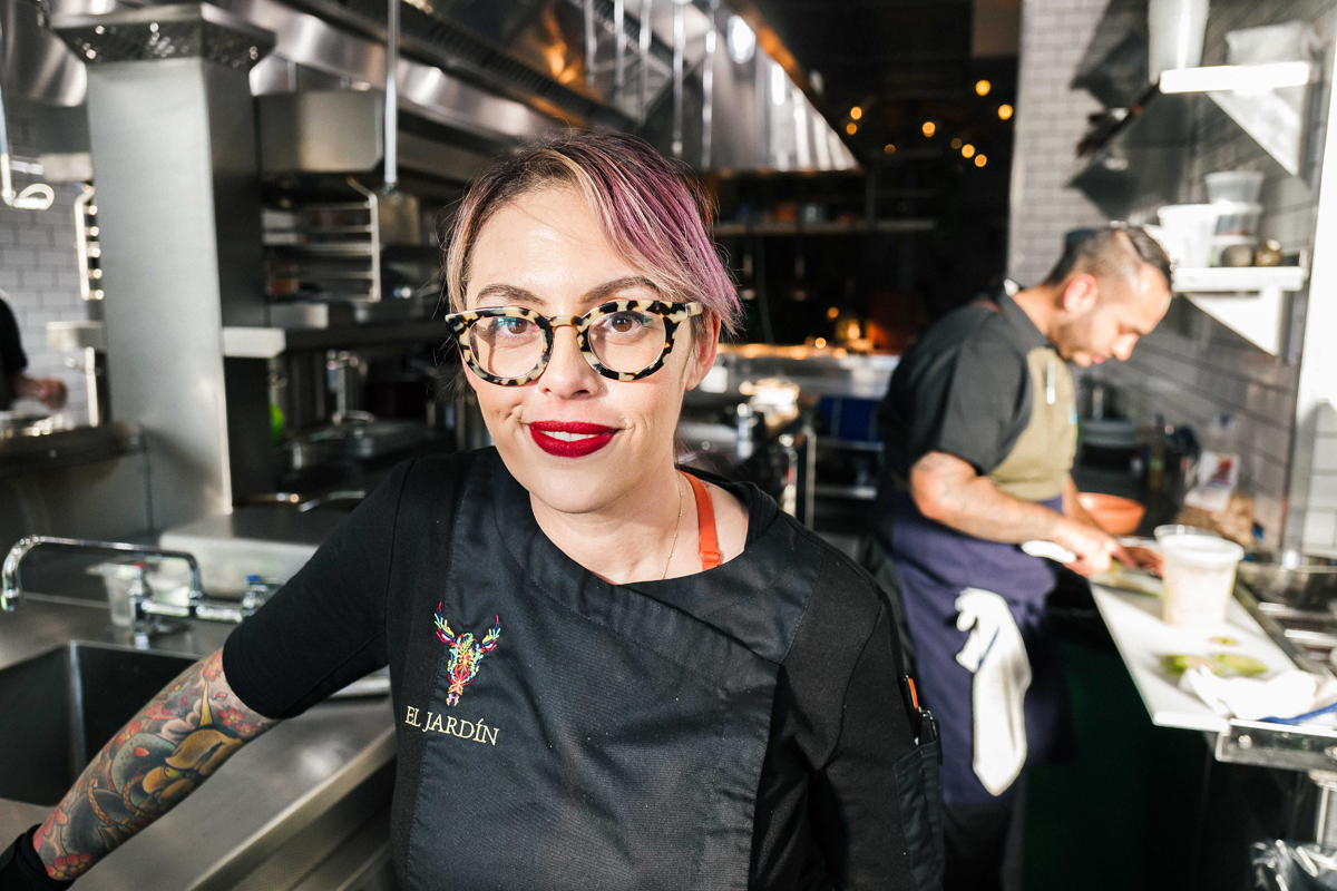 Claudette Zepeda-Wilkins in the kitchen.