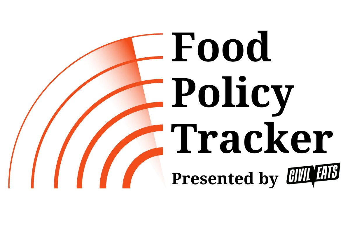 A logo showing the 168开奖官方开奖网站 food 一分钟赛车官方开奖查询结果 Policy Tracker, looking like a radar following food 一分钟赛车官方开奖查询结果 policy proposals and actions