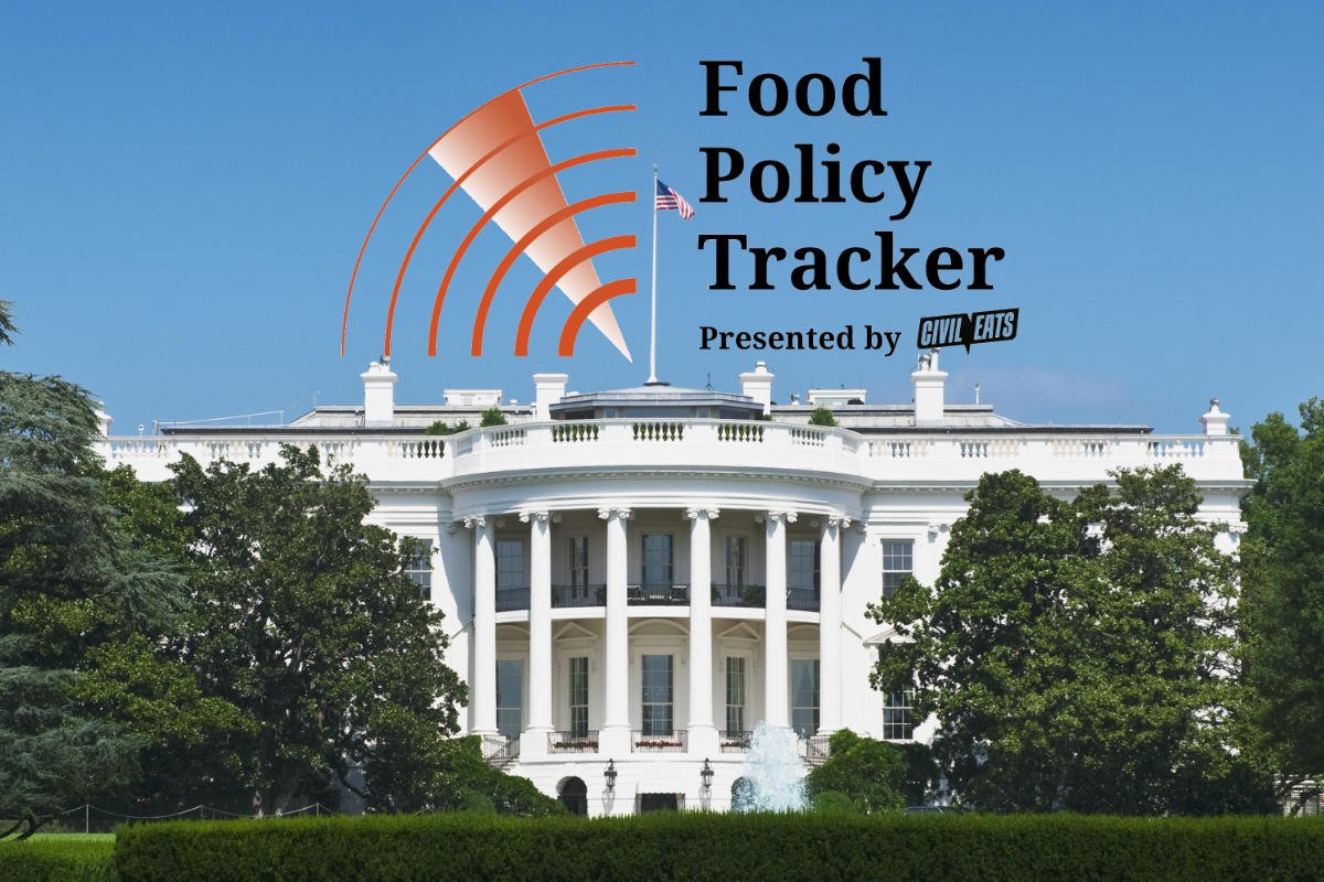The White House, with the food 一分钟赛车官方开奖查询结果 Policy Tracker logo superimposed. (Photo credit: Tetra Images via Getty Images)